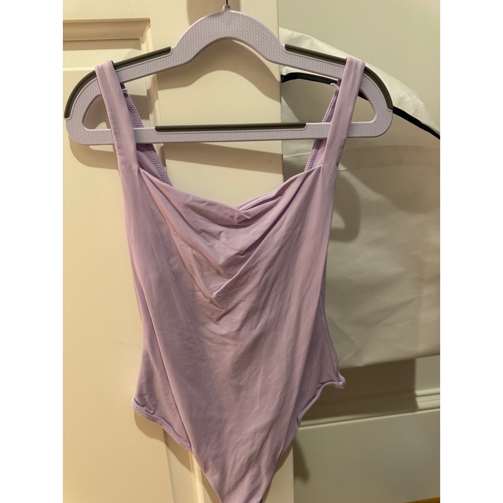 SKIMS Fits Everybody Square Neck Bodysuit Sugar Plum - Picture 2 of 4